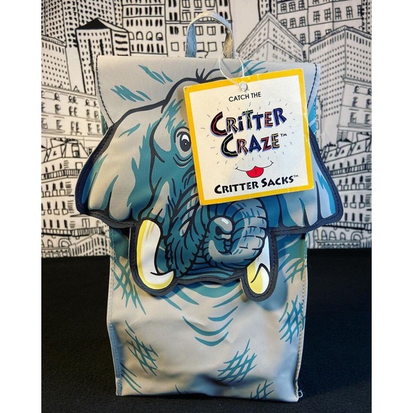 Vintage 90s Critter Craze Critter Children's Soft Lunch Bag Elephant NEW W/ TAG! - Picture 9 of 12